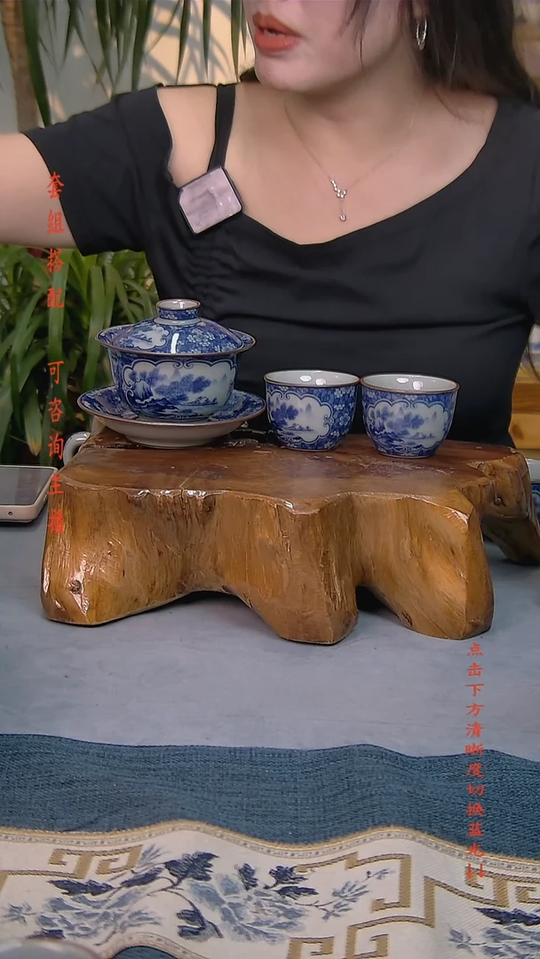 龙**坤简装家用款4件套 老陶泥开片纹陶瓷茶具