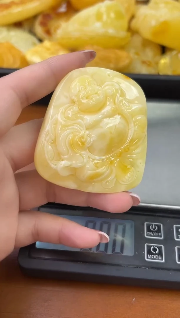 未镶嵌蜜蜡裸石东**哥琥珀蜜蜡吊坠