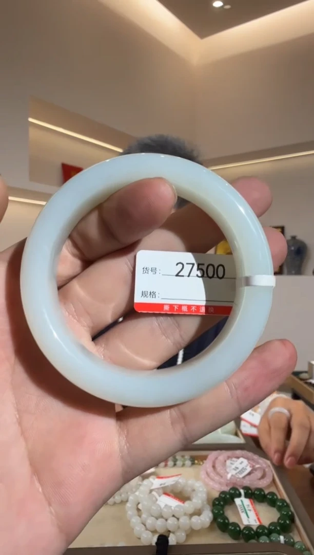 和田玉手镯未镶嵌57