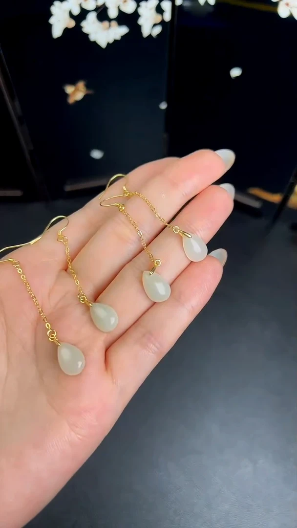 未镶嵌和田玉耳饰JJD1120004GE0162多样性发一