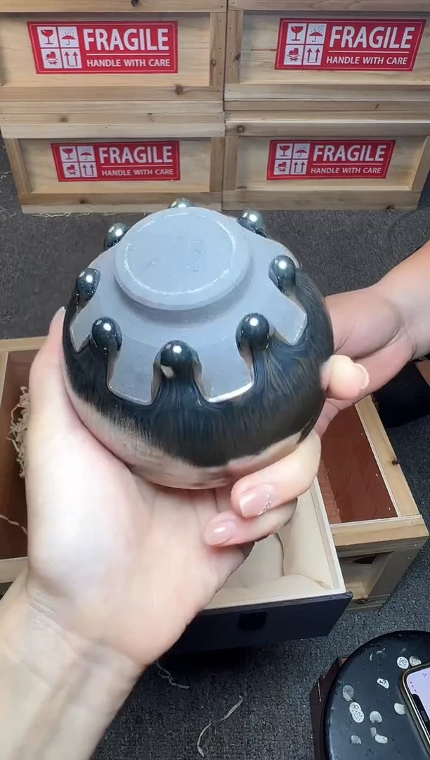 茶盏八方来财  建窑建盏主人杯