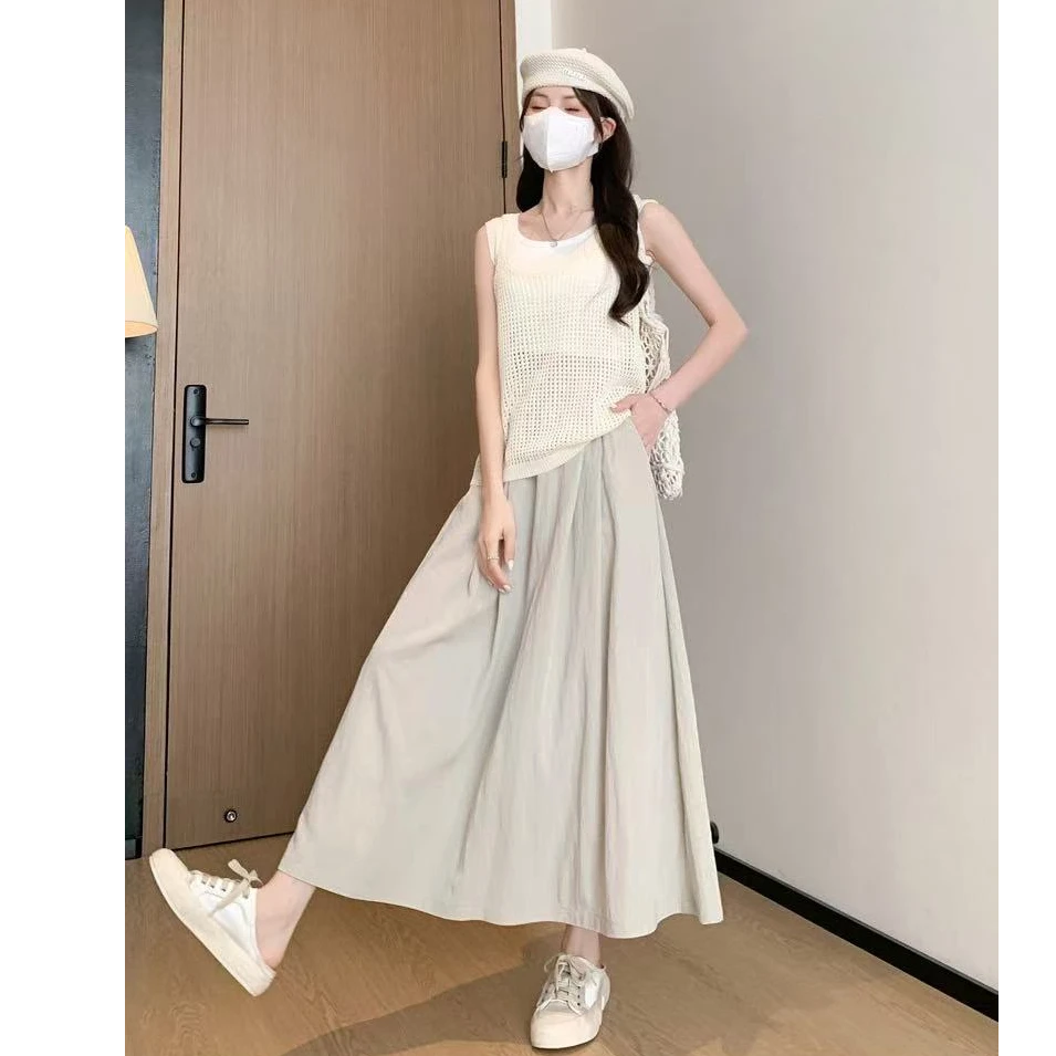 夏季慵懒风肌理感半身裙高腰显瘦山本裙女