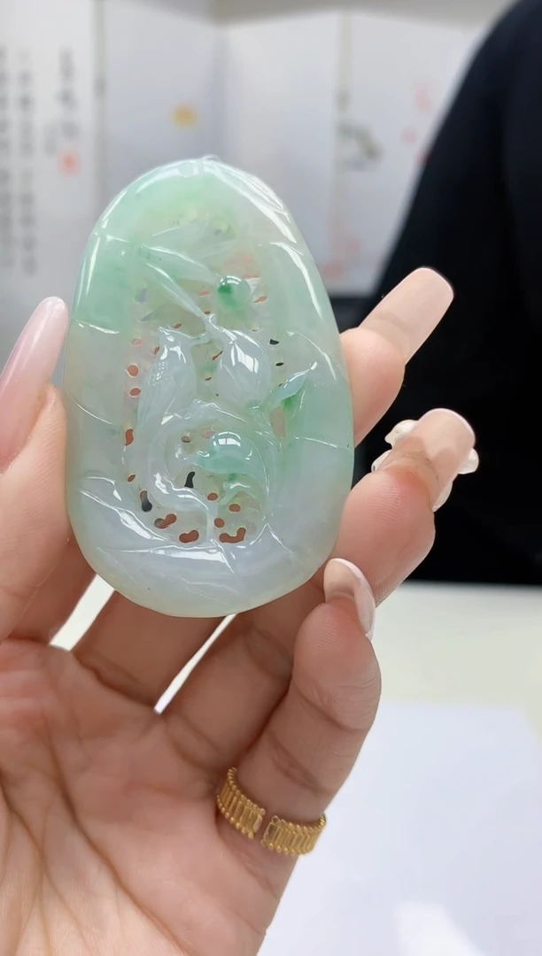 【闪购商品】定制翡翠未镶嵌5152lr-毛货挂件8