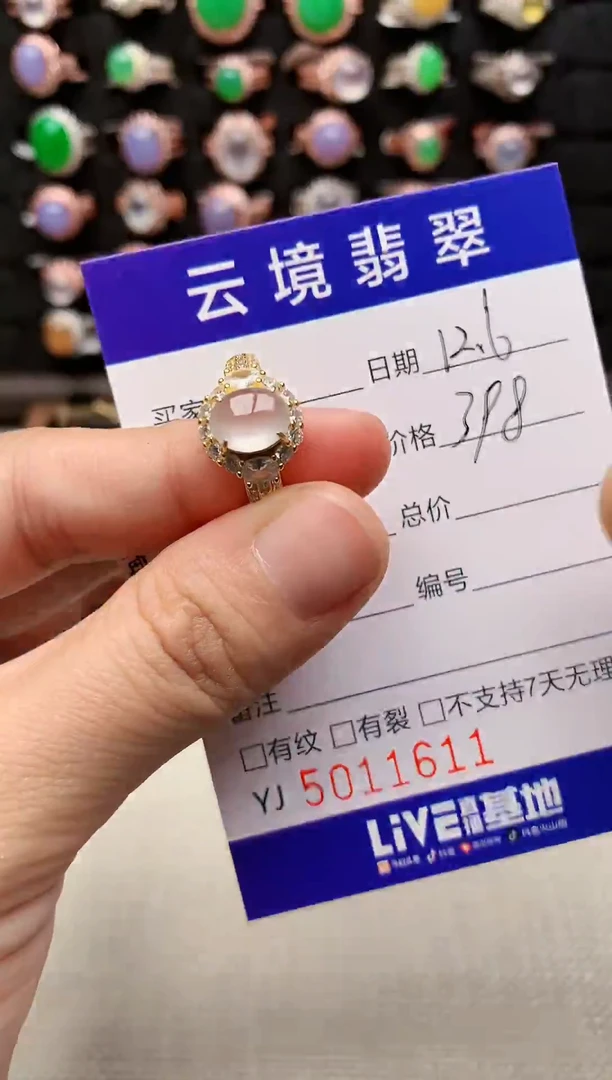 银S925镶嵌戒指翡翠1611
