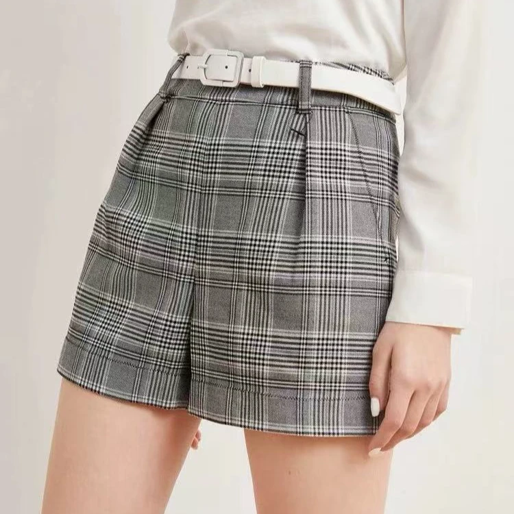 3992 ZY无短裤春夏秋格纹短裤英伦风短裤
