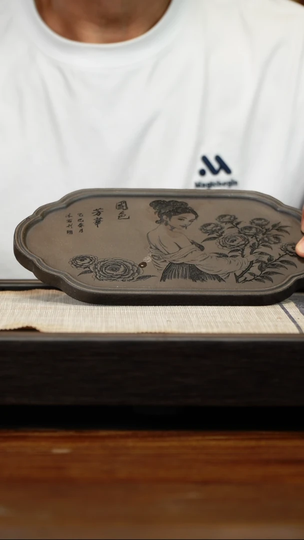 茶壶紫砂美女壶承