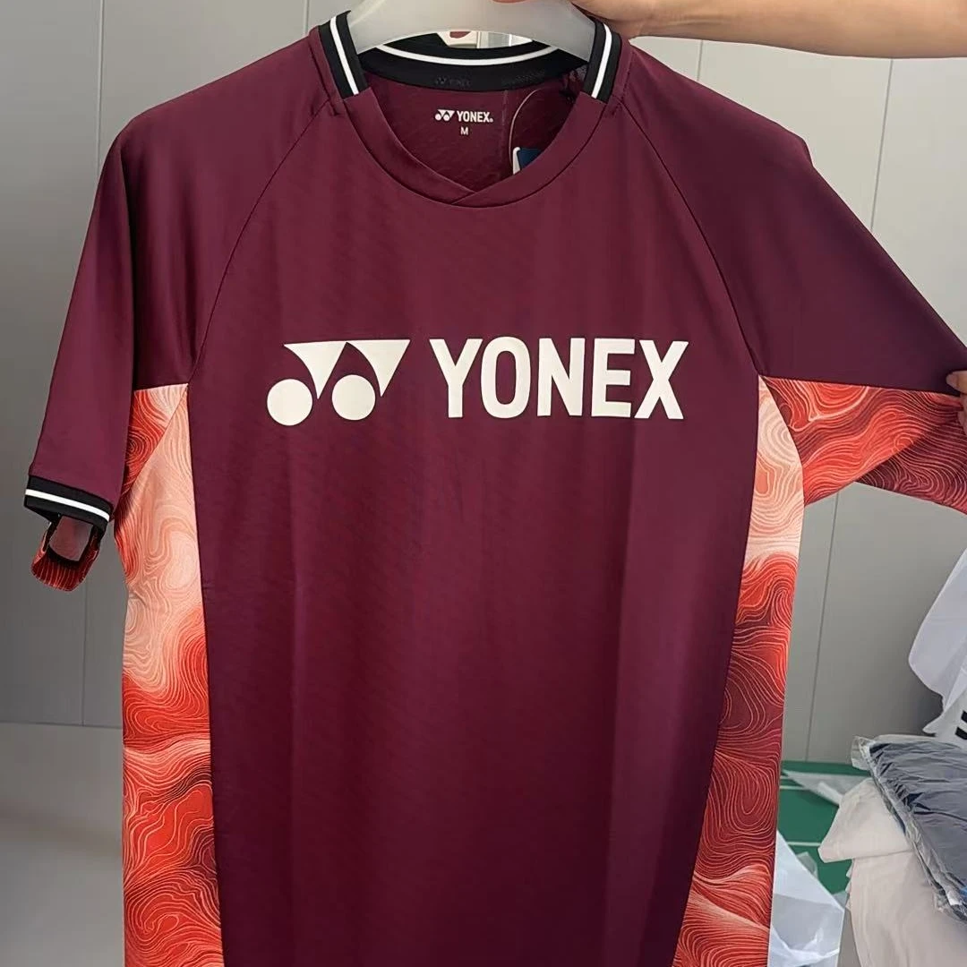 新款尤尼克斯YY羽毛球服运动服男女T恤上衣短袖透气1103125BCR