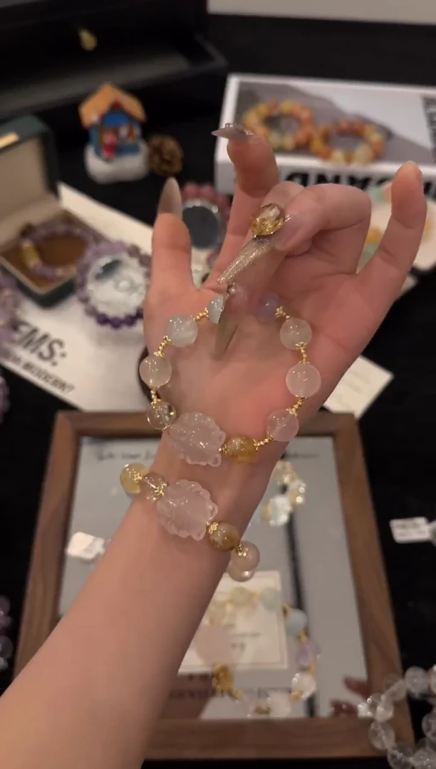 合金手链水晶凤九多宝x3636