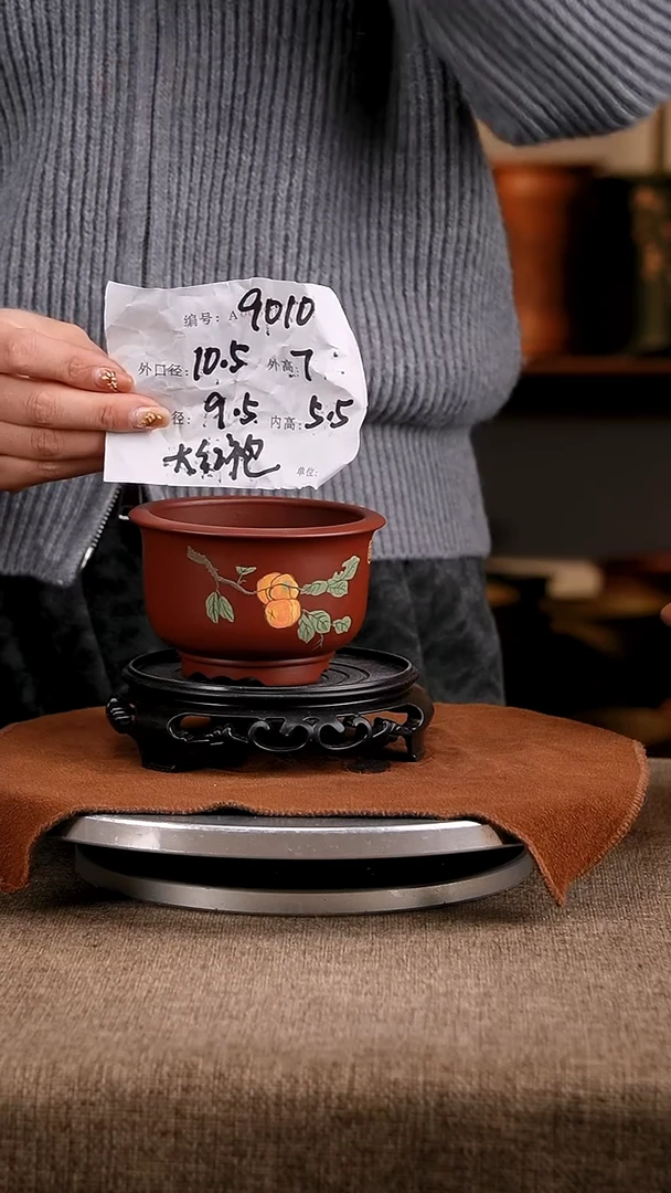 紫砂花盆花卉工艺9010+s
