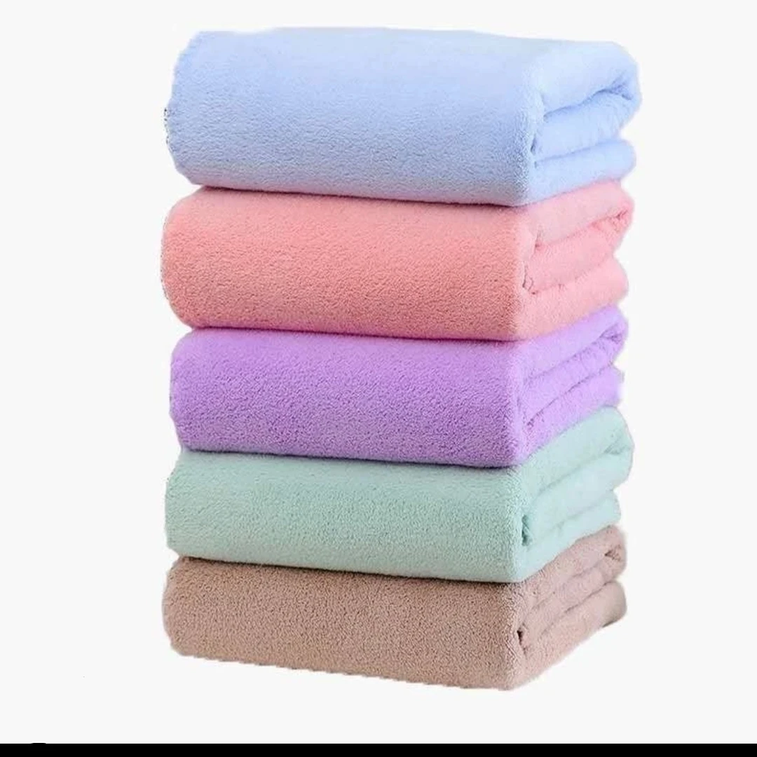 【主播补贴】珊瑚绒毛巾薄款吸水洗澡毛巾【颜色随机】