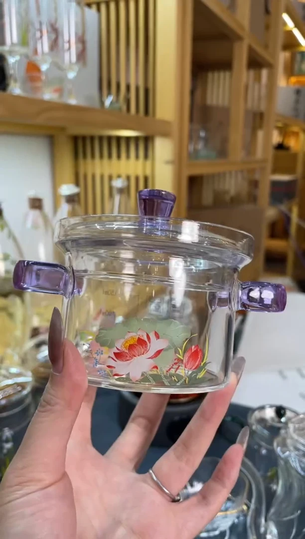 紫色小炖盅荷花啊