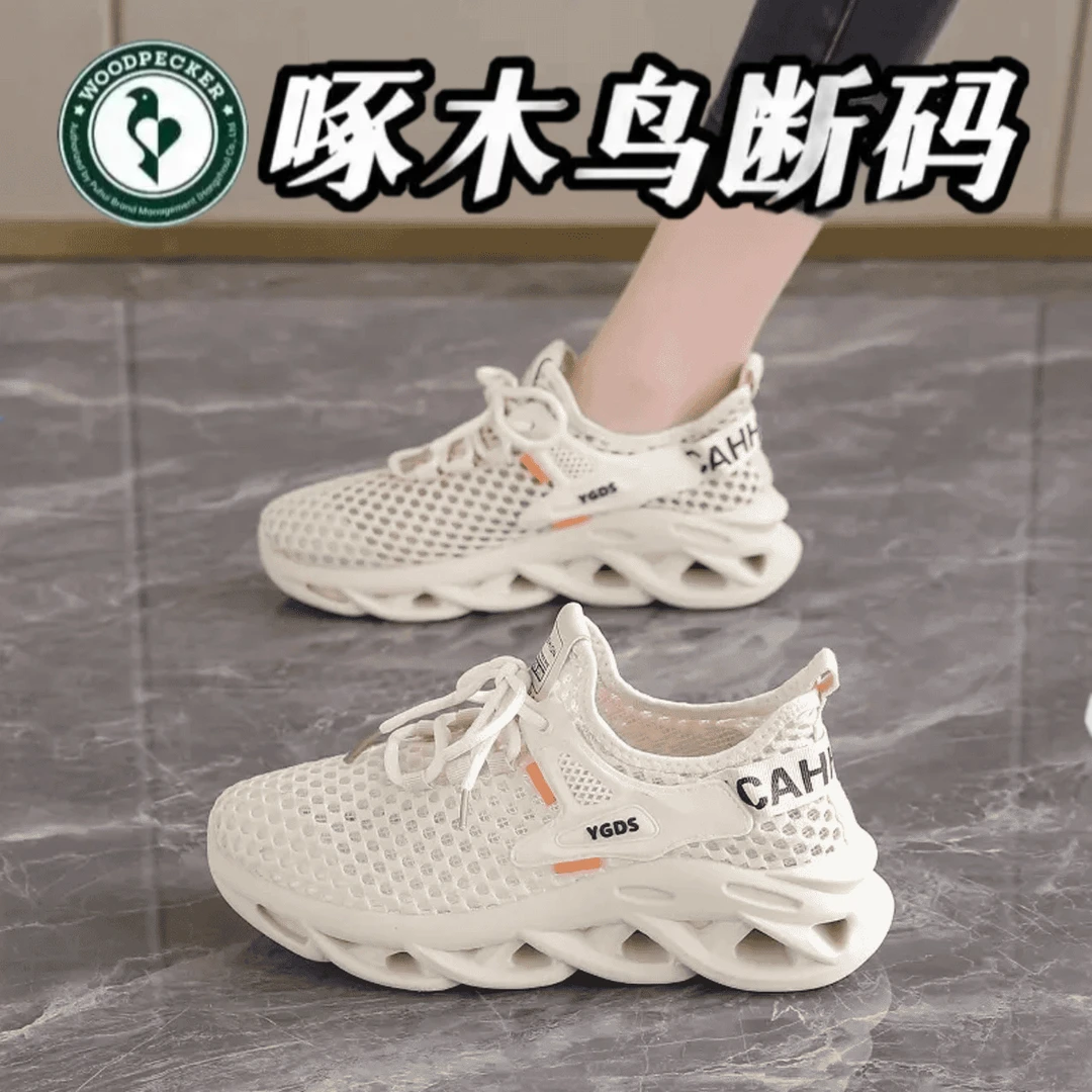 轻便透气新款情侣鞋飞织男女学生运动鞋百搭休闲2025啄木鸟