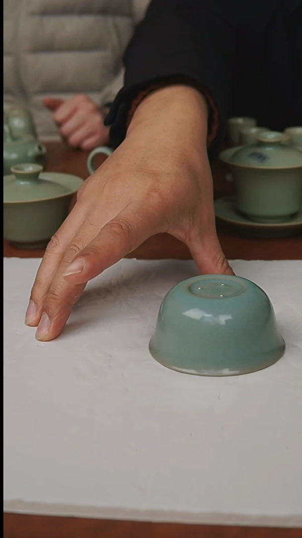 杯子瓷富山严选汝瓷，鸡缸杯