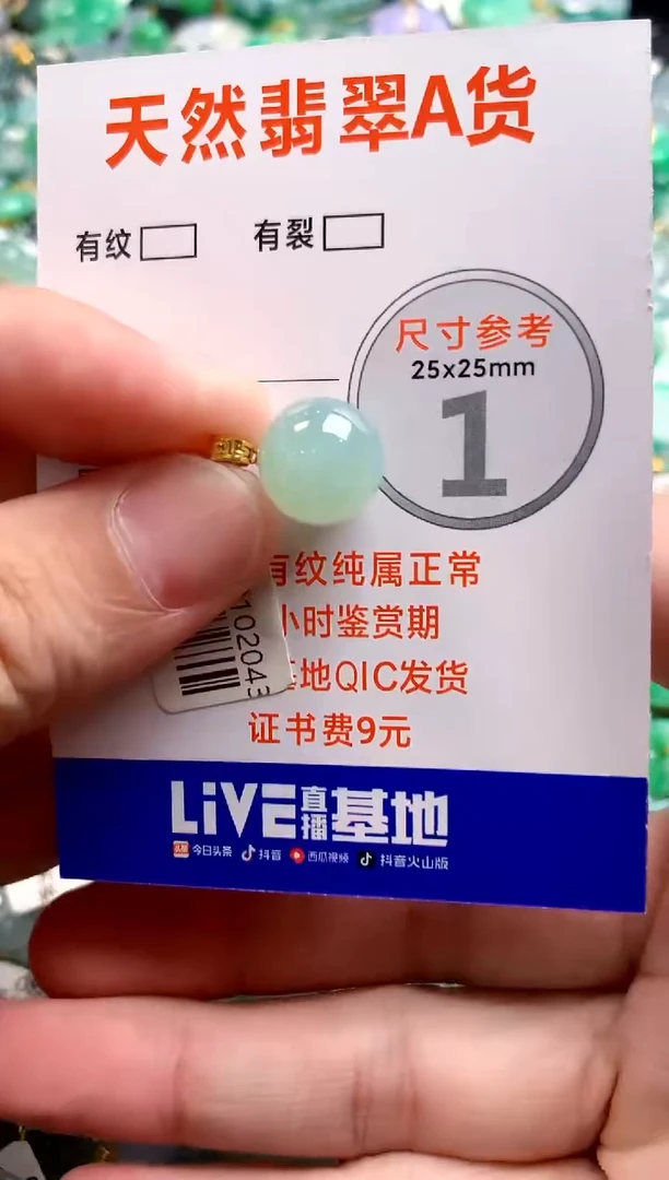颈饰18K金镶嵌翡翠0834926972