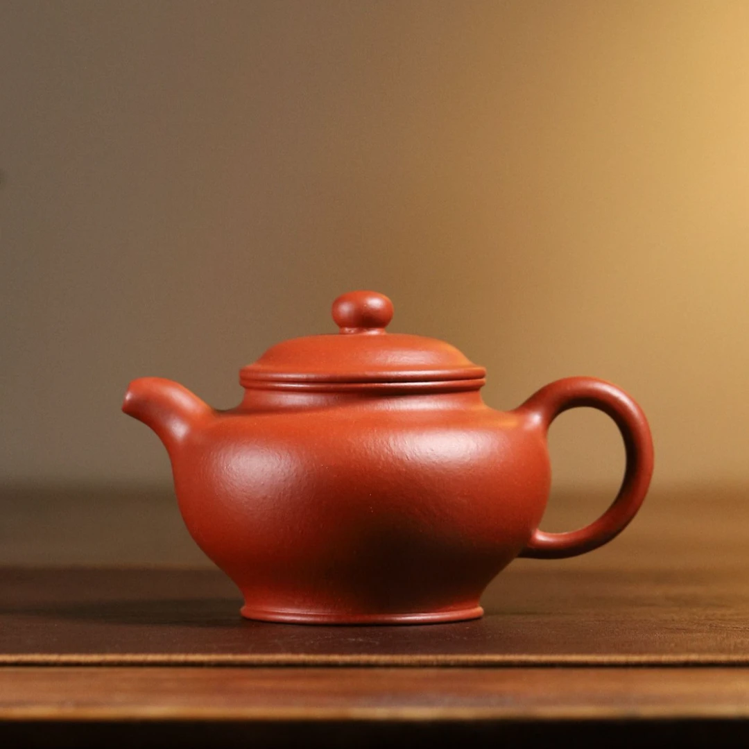 【朱泥•大掇只壶】宜兴原矿朱泥全手精工制大容量纯手工