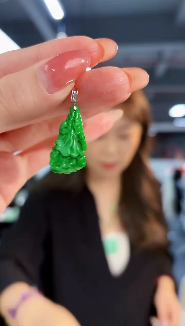 【闪购商品】翡翠颈饰18K金镶嵌缅料A货/支持复检/一件