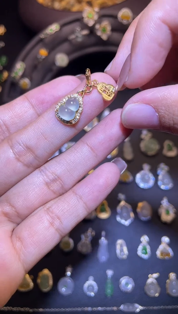 吊坠(不含链)银S925镶嵌翡翠1