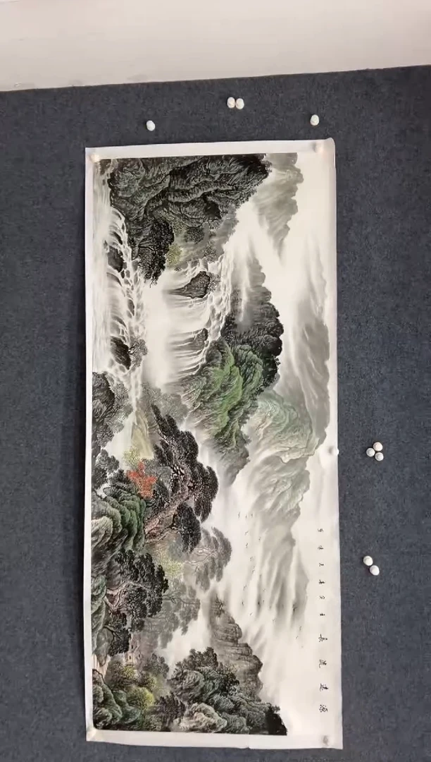 【闪购商品】国画1.18-王夫怀-八尺山水-030