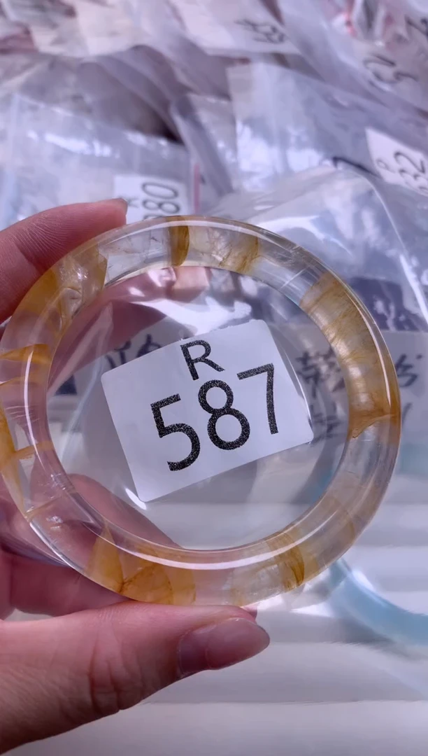 水晶珠宝半成品未镶嵌一**娆水晶手镯587-62