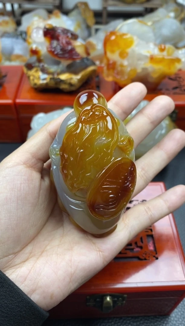 【闪购商品】玛瑙/玉髓未镶嵌手把00