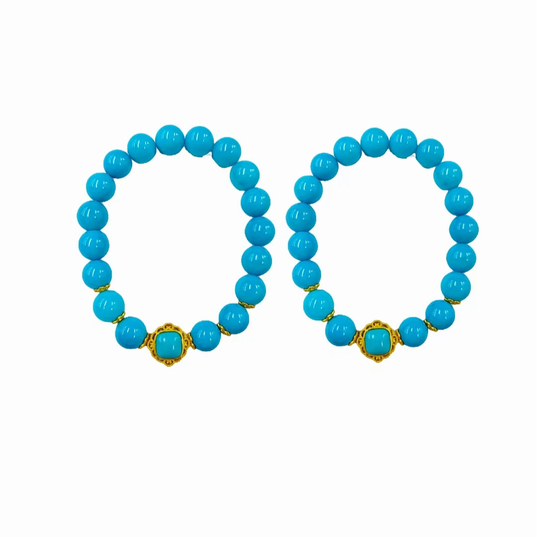 蓝松美人松玛瑙手串A28-301赠礼盒(多样性发其一)