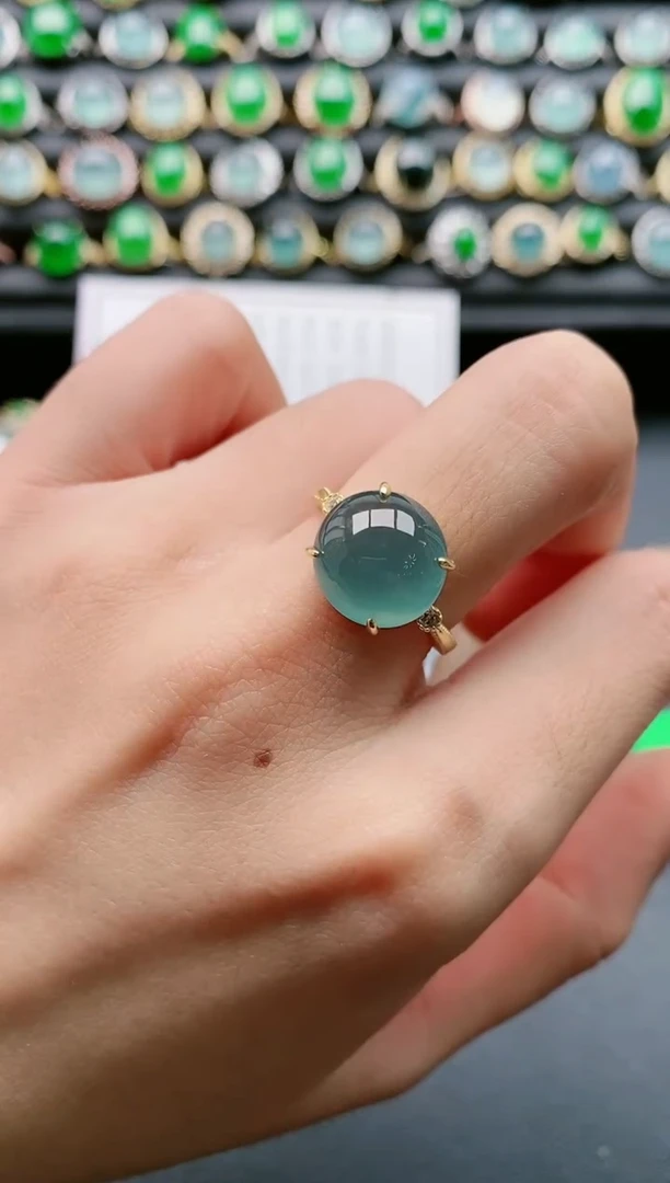 【闪购商品】翡翠戒指银S925镶嵌111111