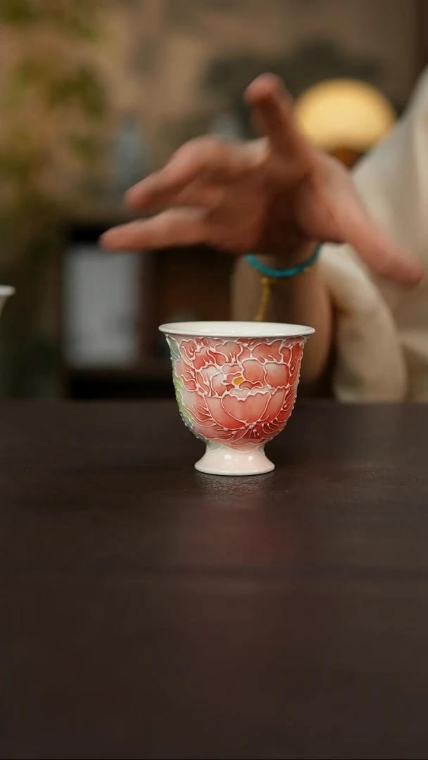 杯景德镇陶瓷杯碗柴烧多人