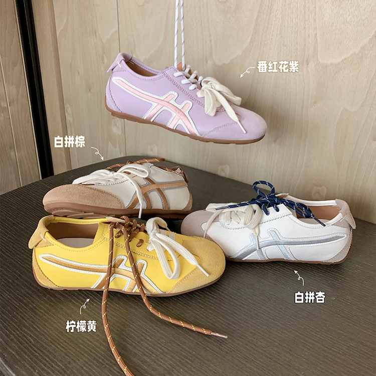 【sheii苏茵茵】恋综少女~拼色系带低帮休闲运动鞋女德训鞋E5209011