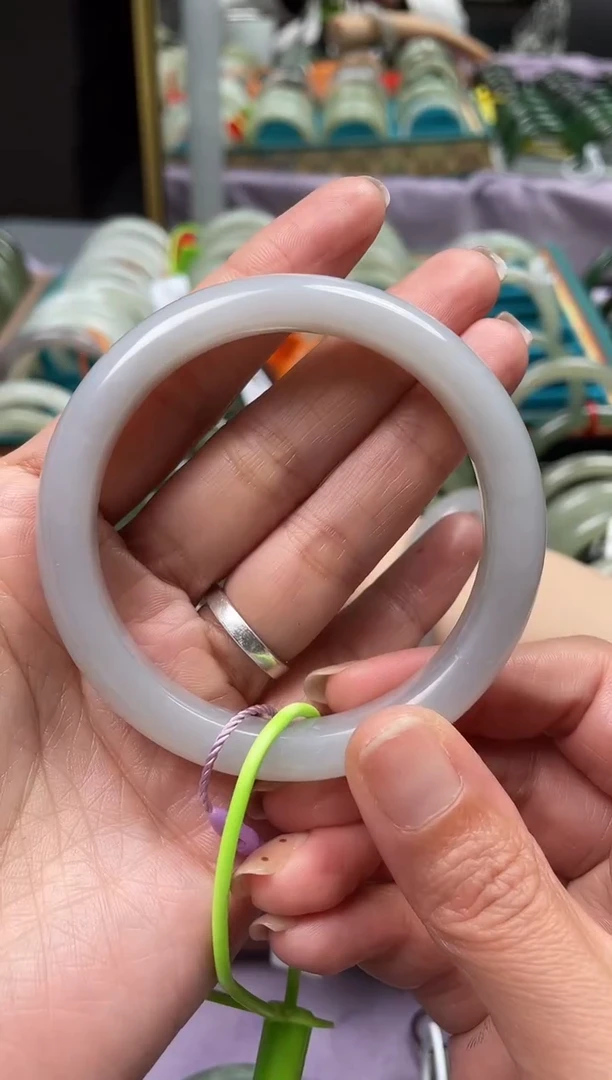 未镶嵌手镯和田玉和田玉青海料手镯58mm