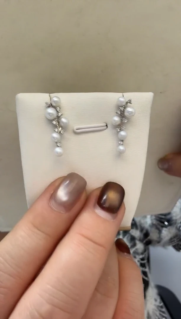 未镶嵌耳饰淡水珍珠3.5-5mm+S925银耳钉