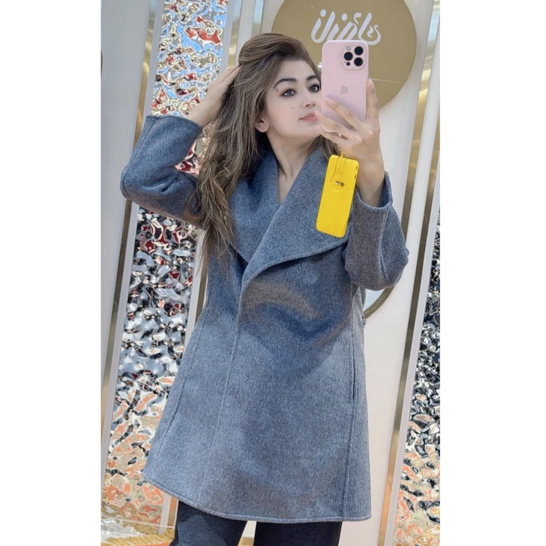 9875冬季女毛呢外套气质时尚