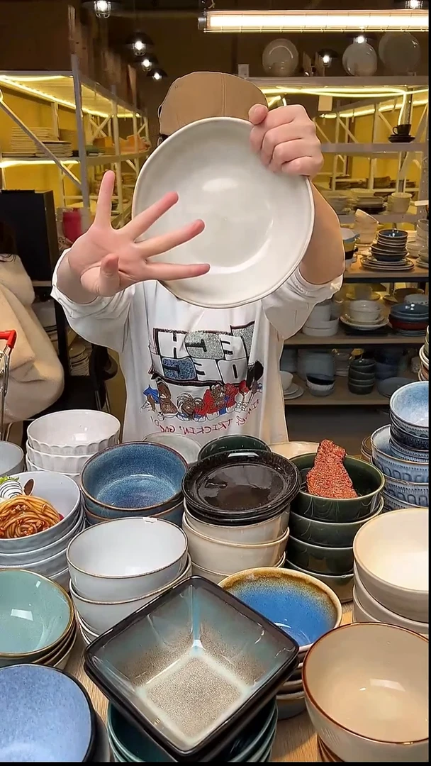 瓷5外贸尾货窑变釉下彩默认微瑕