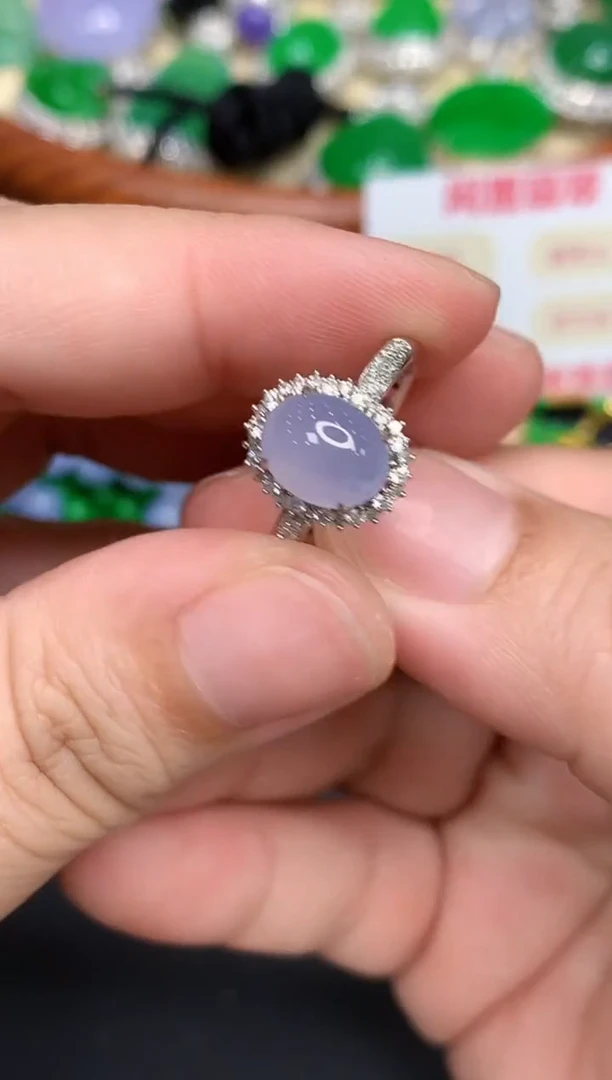 18K金镶嵌戒指翡翠375-中国好珍宝