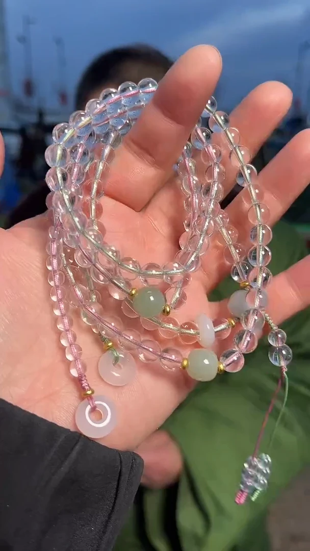 【闪购商品】水晶手链未镶嵌天然DIY多圈手串多样性发一7mm