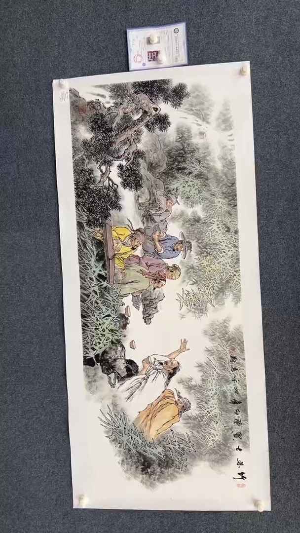 国画10.31-冯高翔-小六尺红袍原作-20