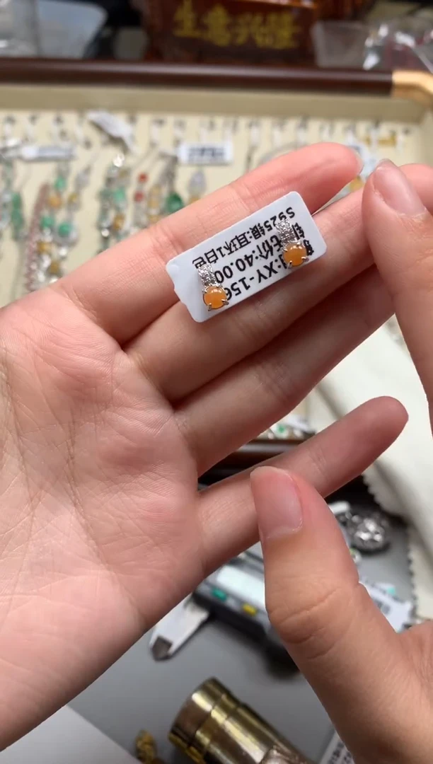 银S925镶嵌戒指翡翠耳饰10