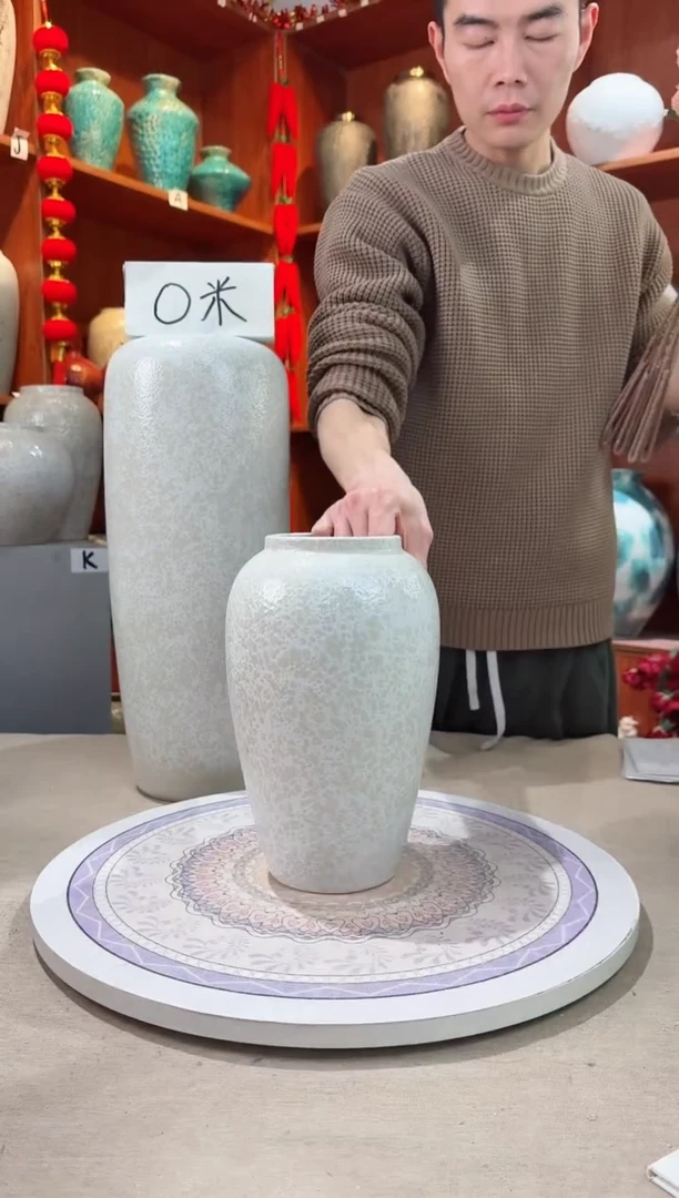 【闪购商品】瓶月光白 中号 陶瓷花瓶 无花 微瑕