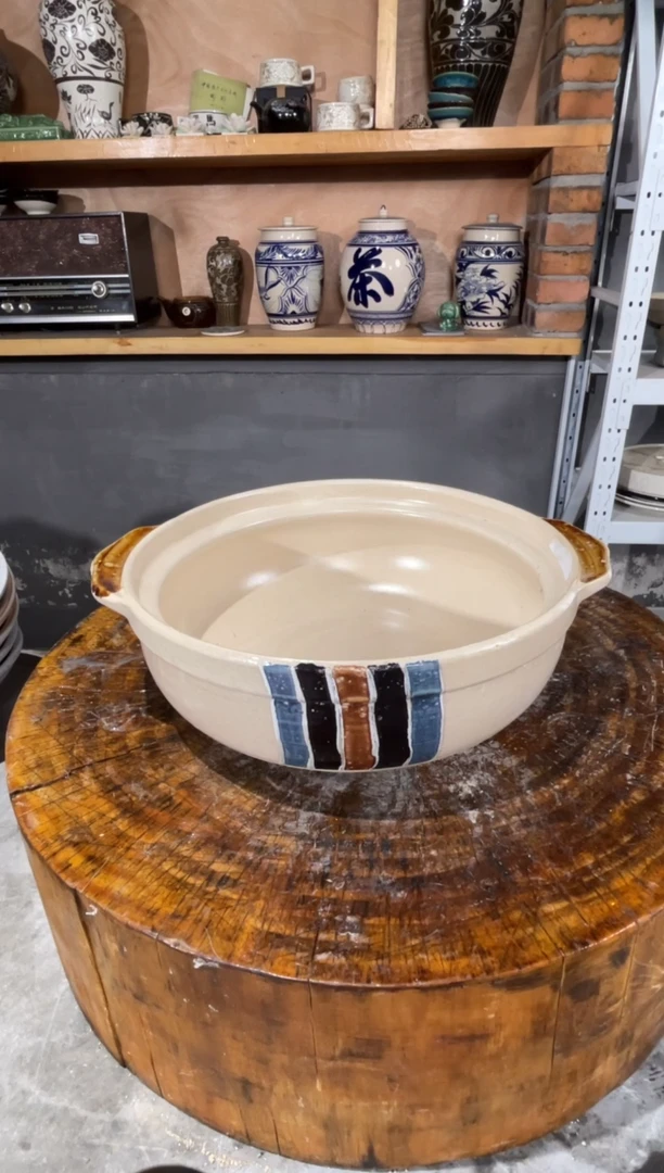 陶土福利款无盖手工砂锅24.5*8.5*2升