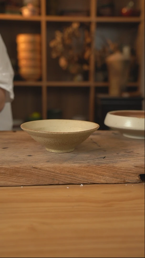 沙漠落日黄的6.5英寸帽子碗