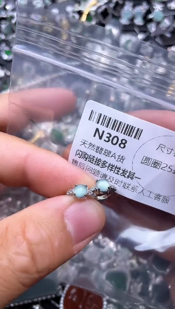 【闪购商品】翡翠颈饰未镶嵌N308耳扣