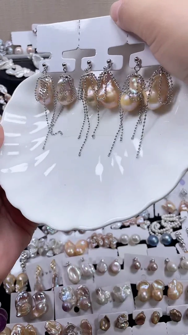 未镶嵌耳饰淡水珍珠【纯恬饰品】（多样性发货发一）