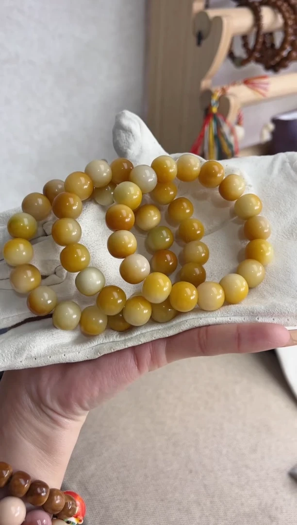 【闪购商品】菩提根/象牙果手串m678玉化苹果12*13mm手串