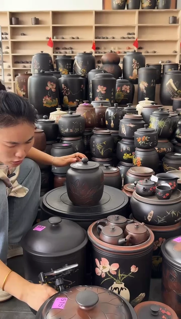 罐瑕疵茶叶罐 冬瓜荷花盖无花  524