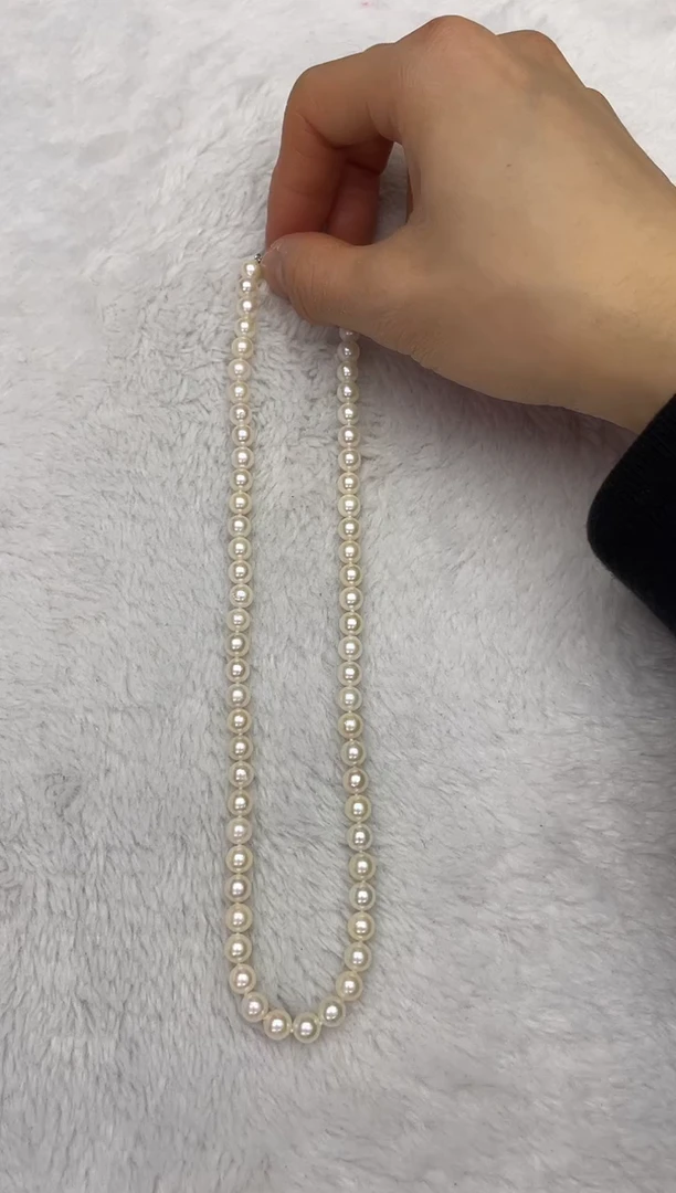 【闪购商品】海水珍珠颈饰未镶嵌AK香槟金6-6.5mm（多样性发一）
