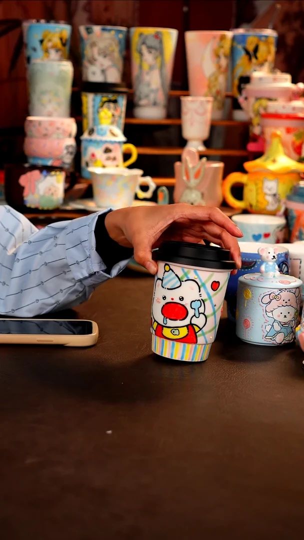 景德镇全手工手绘杯杯