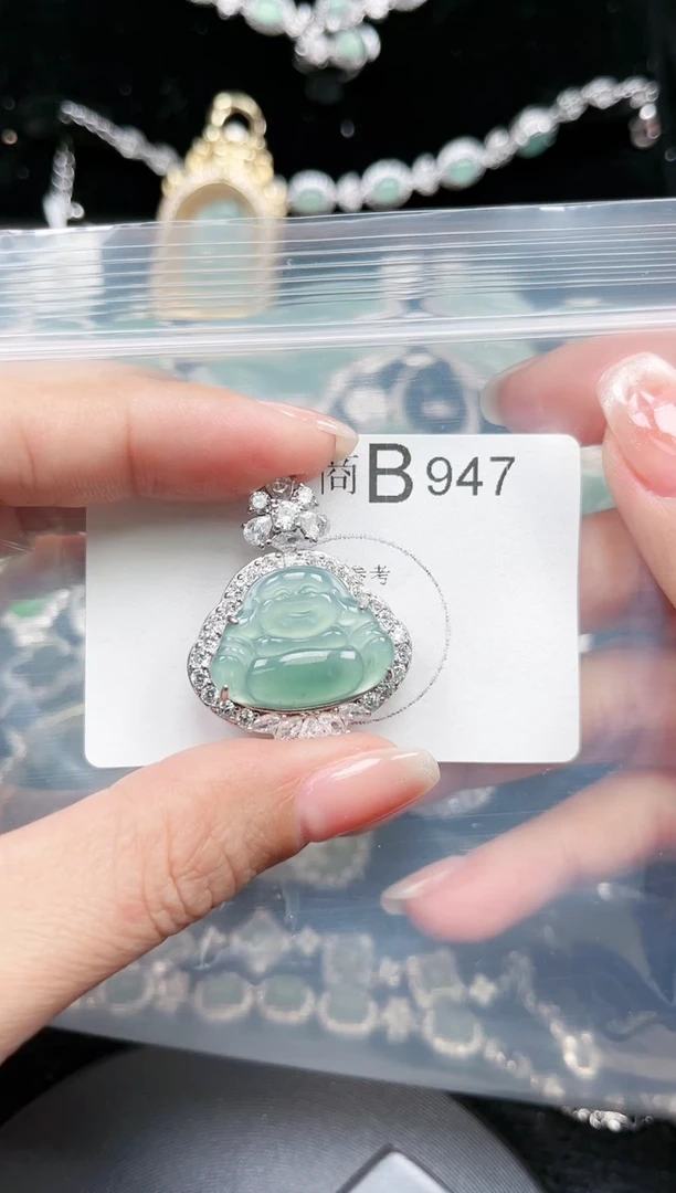 【闪购商品】翡翠颈饰未镶嵌赠皮绳947