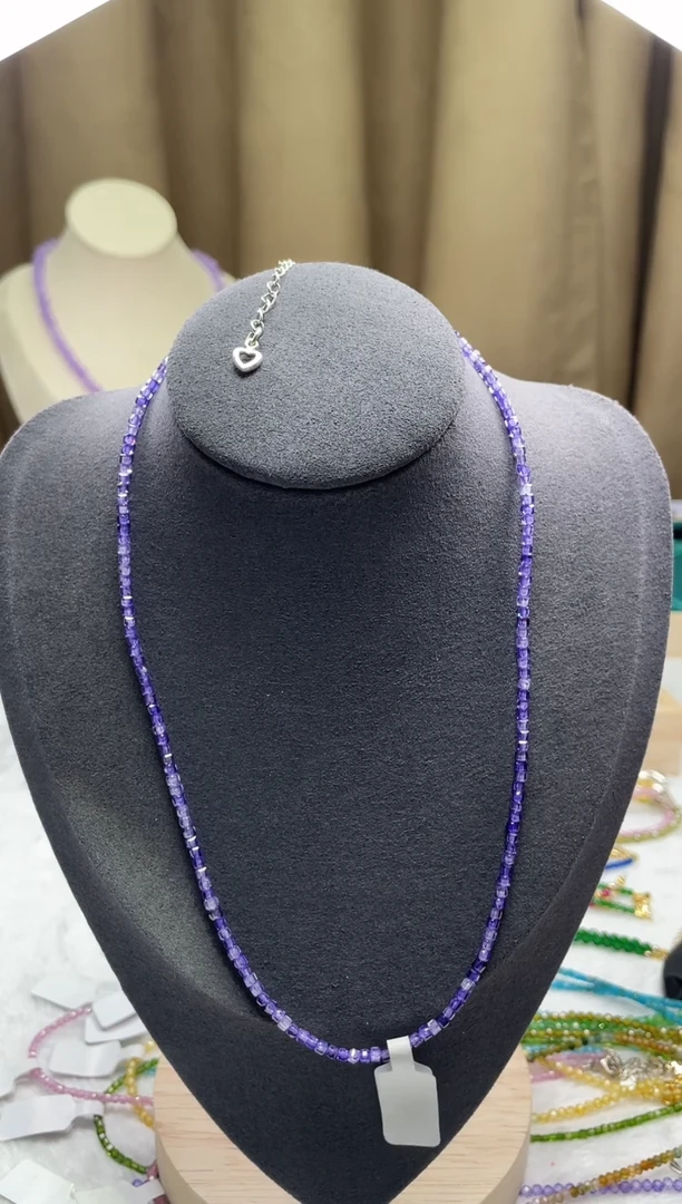 【闪购商品】坦桑石项链银S925镶嵌晶钻甄选珠宝SYZB08