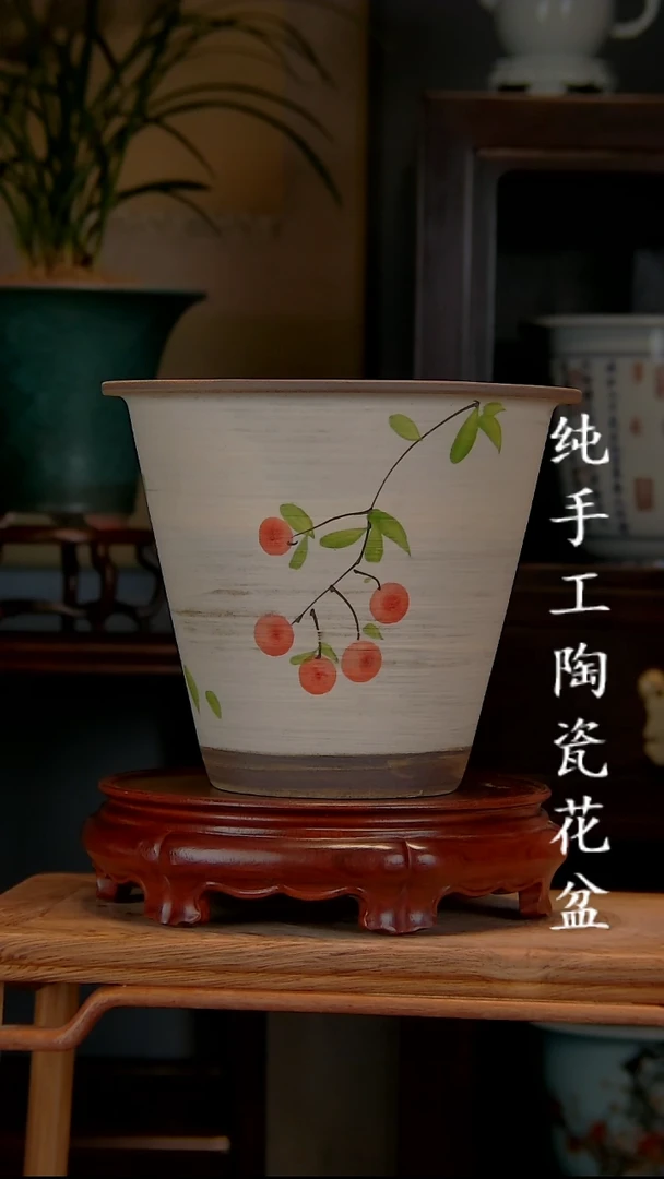 景德镇手工陶瓷花盆