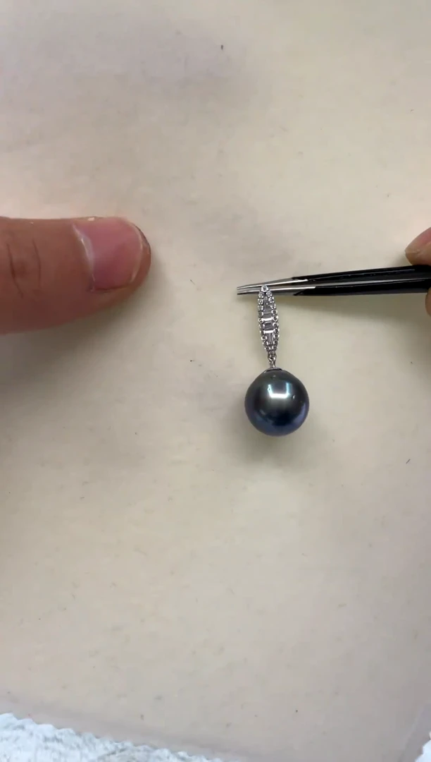 颈饰银S925镶嵌海水珍珠13-14