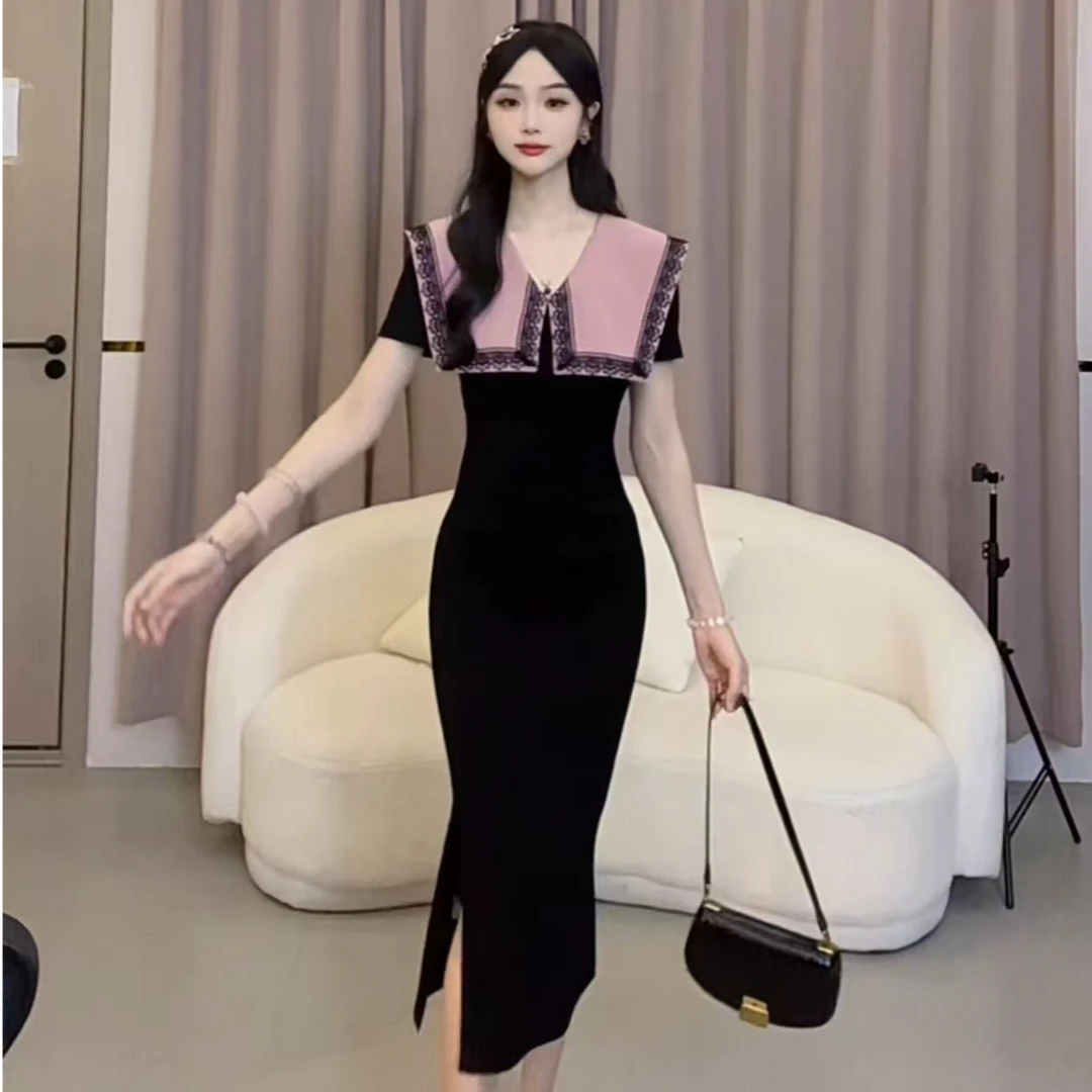 【蛋蛋】夏季赫本风收腰减龄裙子气质设计感连衣裙YYMZQ51175